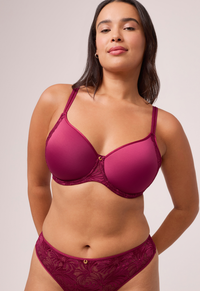 Montelle Vixen Sublime Spacer Underwire Contour Bra-Dark Cherry