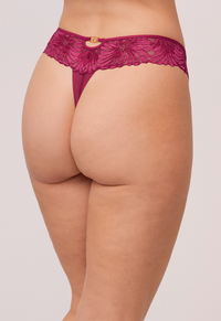 Montelle Vixen Thong-Dark Cherry