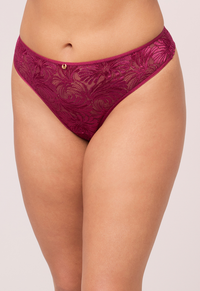 Montelle Vixen Thong-Dark Cherry
