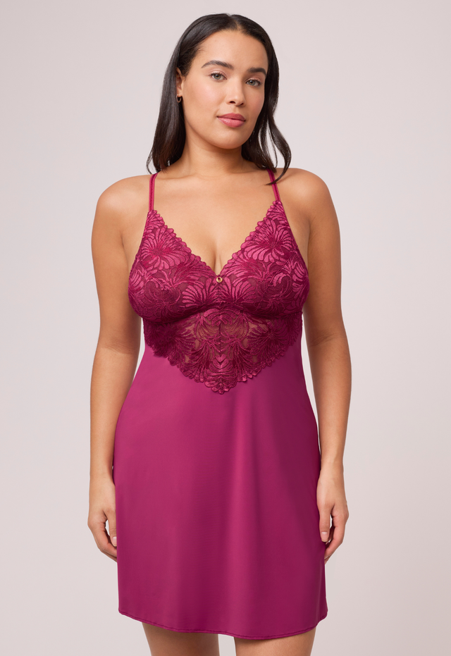 Montelle Vixen Chemise-Dark Cherry