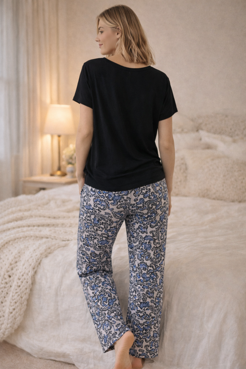 Cool Girl Midnight Majesty Short Sleeve Button Top