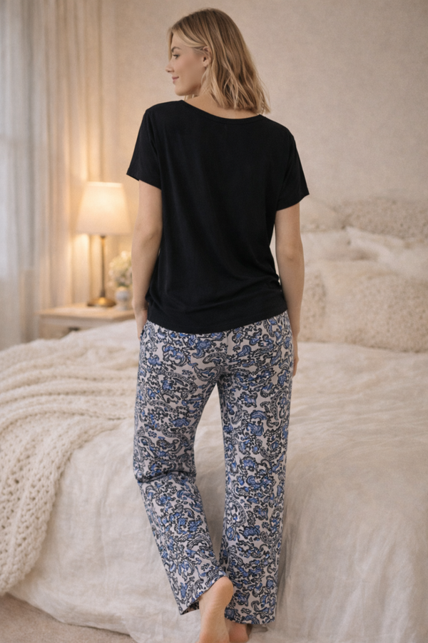 Cool Girl Midnight Majesty Short Sleeve Button Top