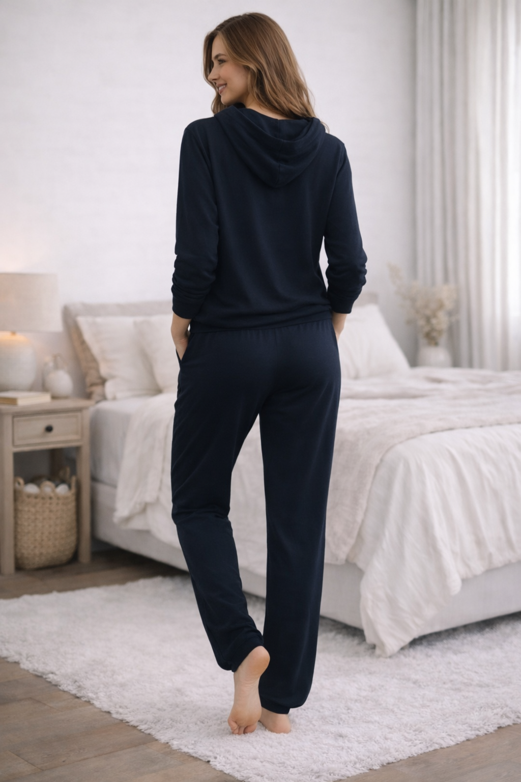 Cool Girl Midnight Majesty Black 3/4 Sleeve Hoodie Top