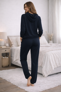 Cool Girl Midnight Majesty Black 3/4 Sleeve Hoodie Top