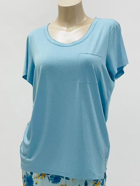 Cool Girl Bluebelles and Bliss Short Sleeve Top