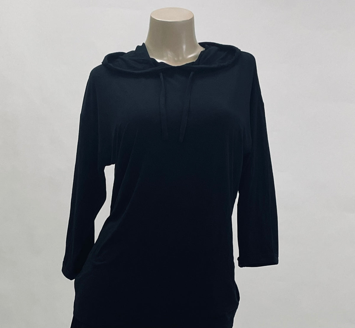 Cool Girl Midnight Majesty Black 3/4 Sleeve Hoodie Top