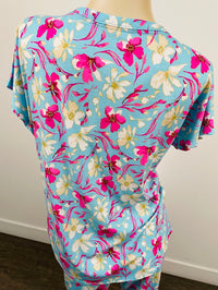 Cool Girl Comfy Cabana Short Sleeve Button Down Top