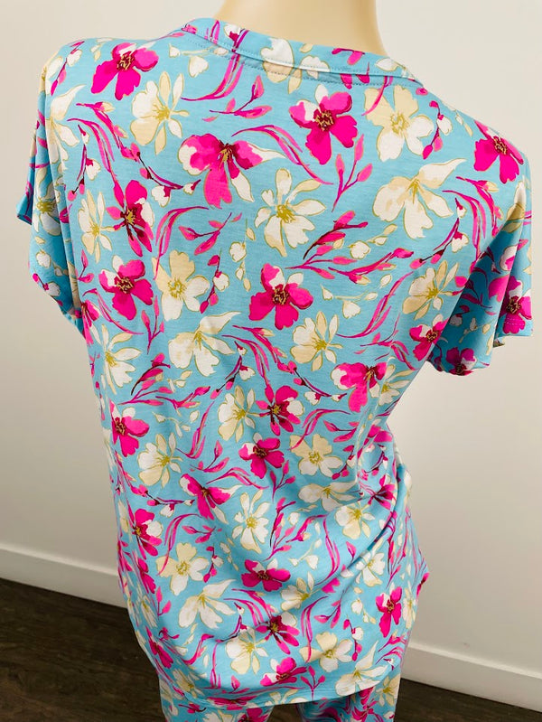 Cool Girl Comfy Cabana Short Sleeve Button Down Top