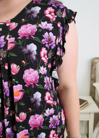 Georgia Rylan Flutter Sleeve Nightgown in Dreamy Blooms