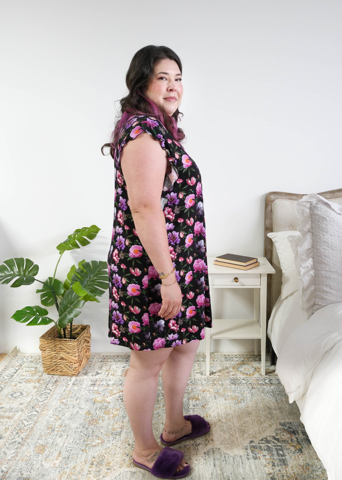 Georgia Rylan Flutter Sleeve Nightgown in Dreamy Blooms