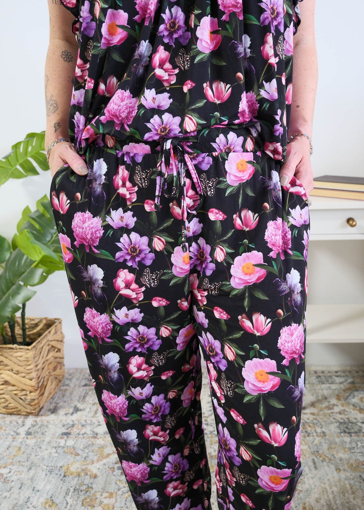 Georgia Rylan Flutter Sleeve & Jogger PJ in Dreamy Blooms