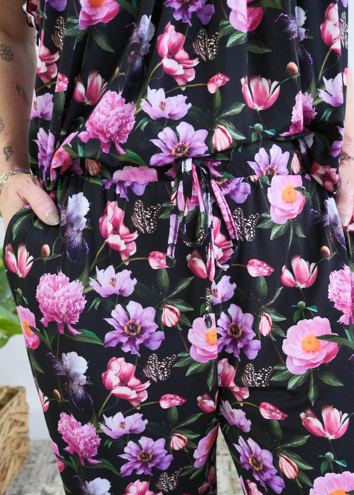 Georgia Rylan Flutter Sleeve & Jogger PJ in Dreamy Blooms