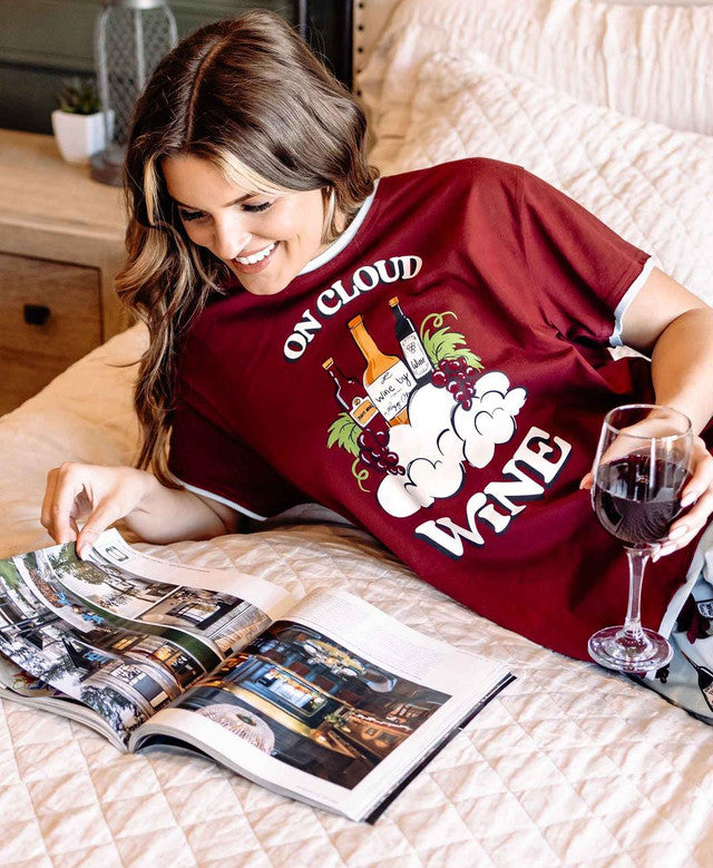 LazyOne On Cloud Wine T-Shirt