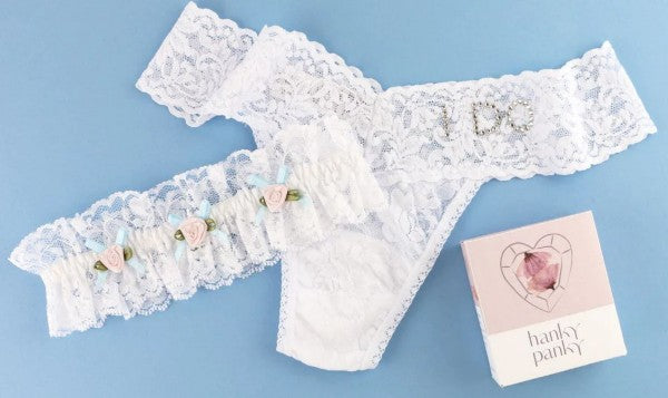 Hanky Panky "I Do" Original Thong and Bridal Garter.