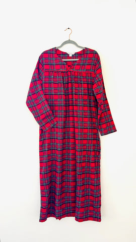 Kayanna Red Plaid Flannel Nightgown