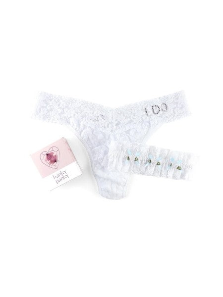 Hanky Panky "I Do" Original Thong and Bridal Garter.