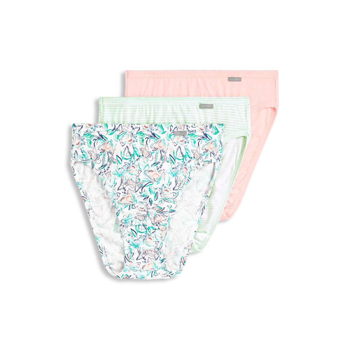 Jockey Elance Cotton Comfort French Cut -3 Pk-Size 5 only