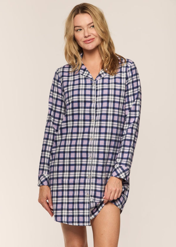 Claudel Plaid Flannel Nightshirt
