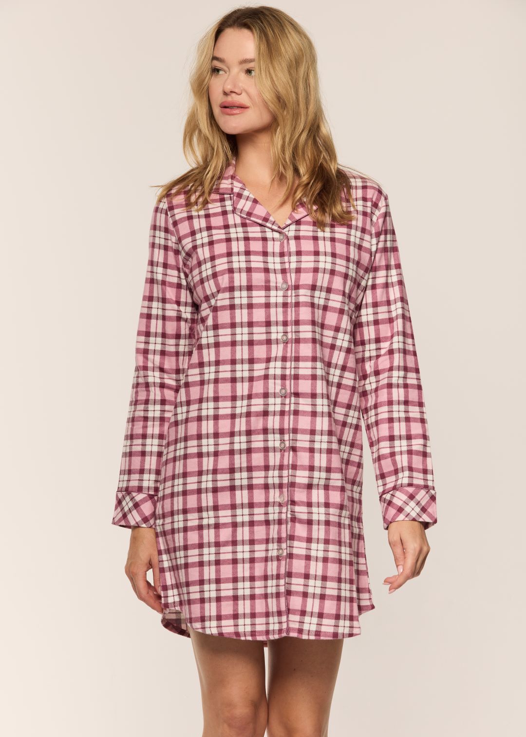 Claudel Plaid Flannel Nightshirt