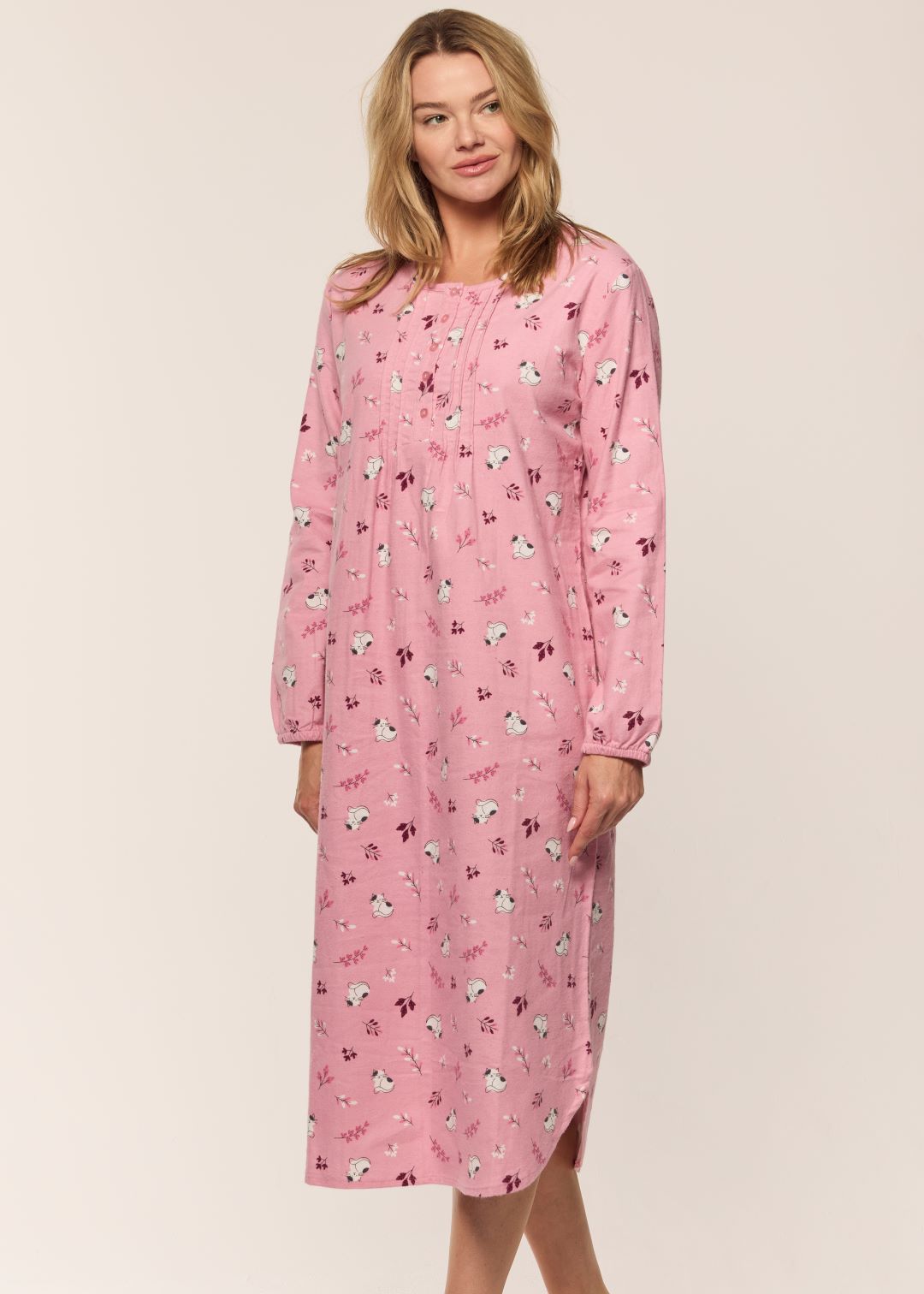Claudel Cozy Kitty Flannel Nightgown
