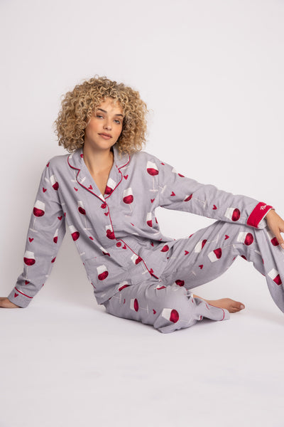 PJ Salvage Rise and Wine Flannel PJ-1 XL left
