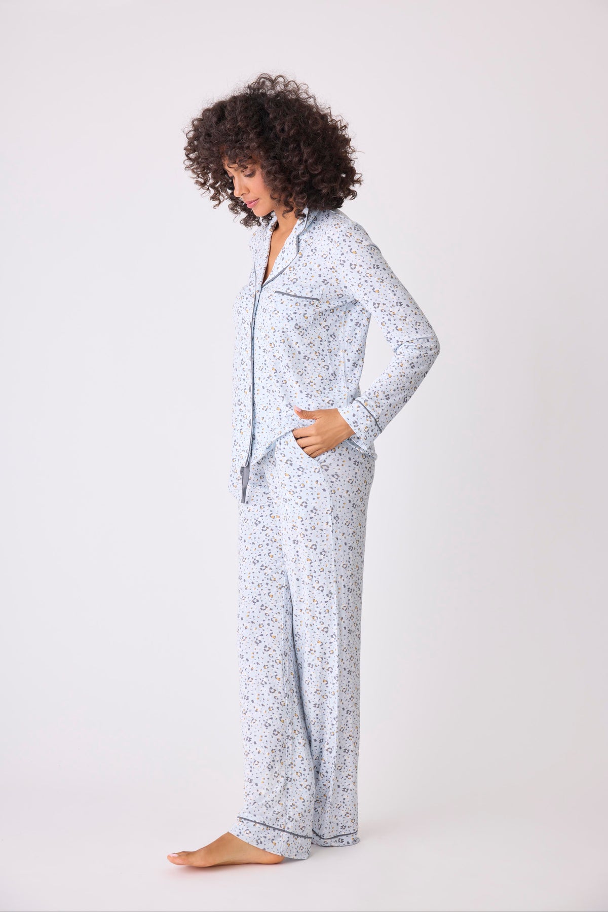 PJ Salvage Wild Dreams Modal Floral Leopard PJ Set-1 large left