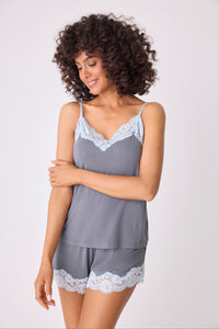 PJ Salvage Wild Dreams Modal & Lace Cami and Short Set-XL only