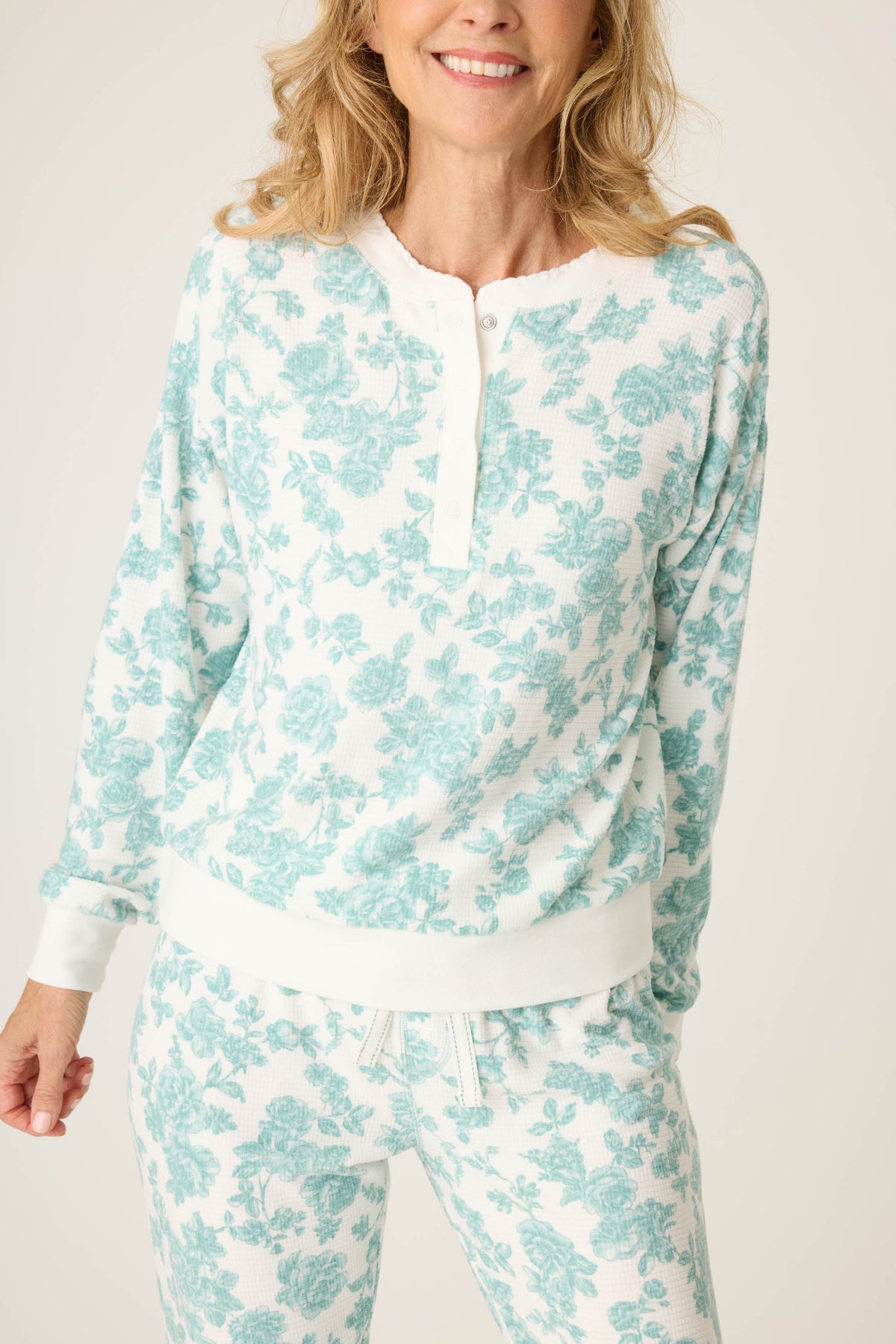 PJ Salvage Lacey Jade Floral PJ Set-1 medium left