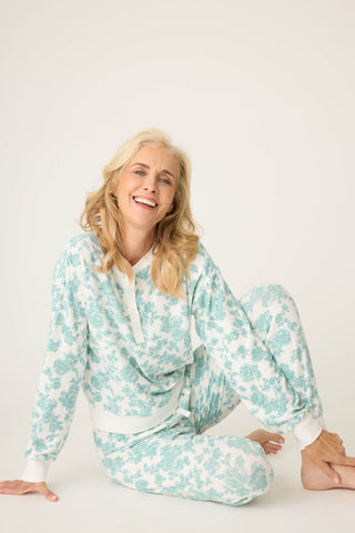 PJ Salvage Lacey Jade Floral PJ Set