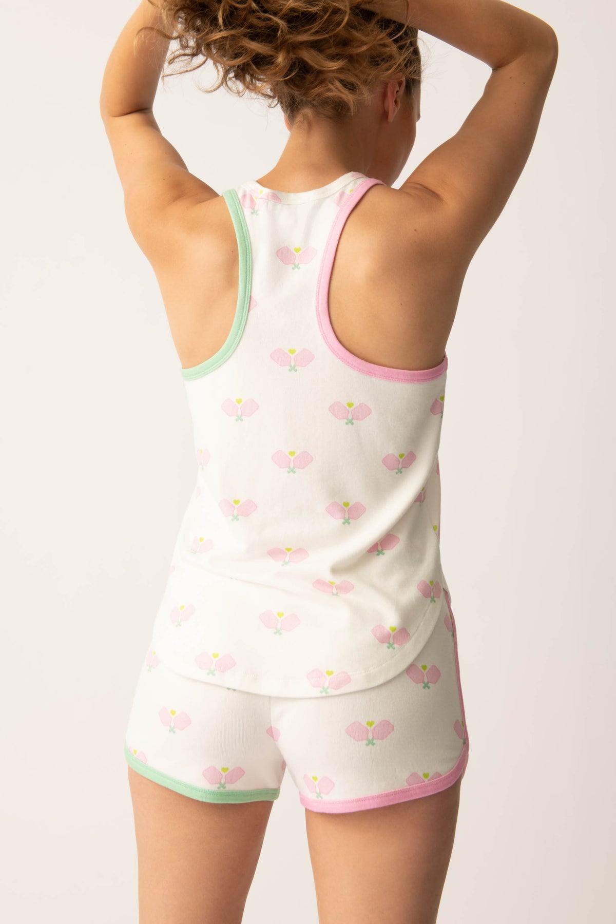 PJ Salvage Peachy Party Courtside Tank and Short Set