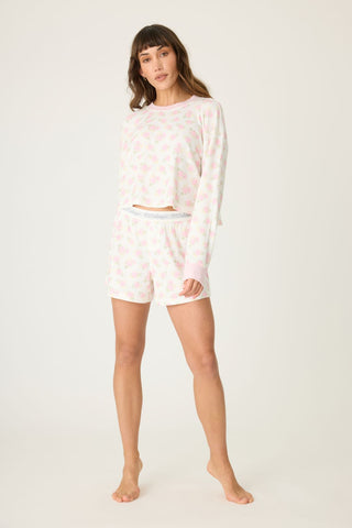 PJ Salvage Boyfriend Boxer Ditsy Floral Shorts Set