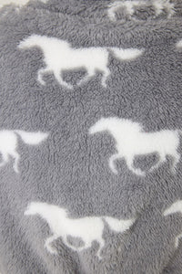 PJ Salvage Let's Get Cozy Horse Fleece Robe