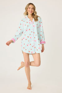 PJ Salvage Ma Cherie Cherry Flannel Nightshirt