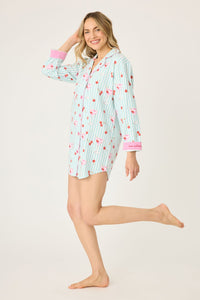 PJ Salvage Ma Cherie Cherry Flannel Nightshirt