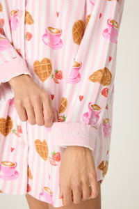 PJ Salvage Brunch Club Breakfast Flannel Nightshirt