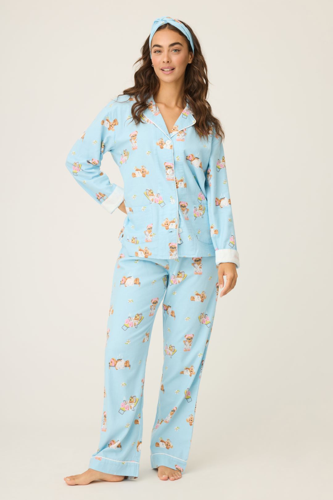 PJ Salvage Beary Cute Flannel PJ