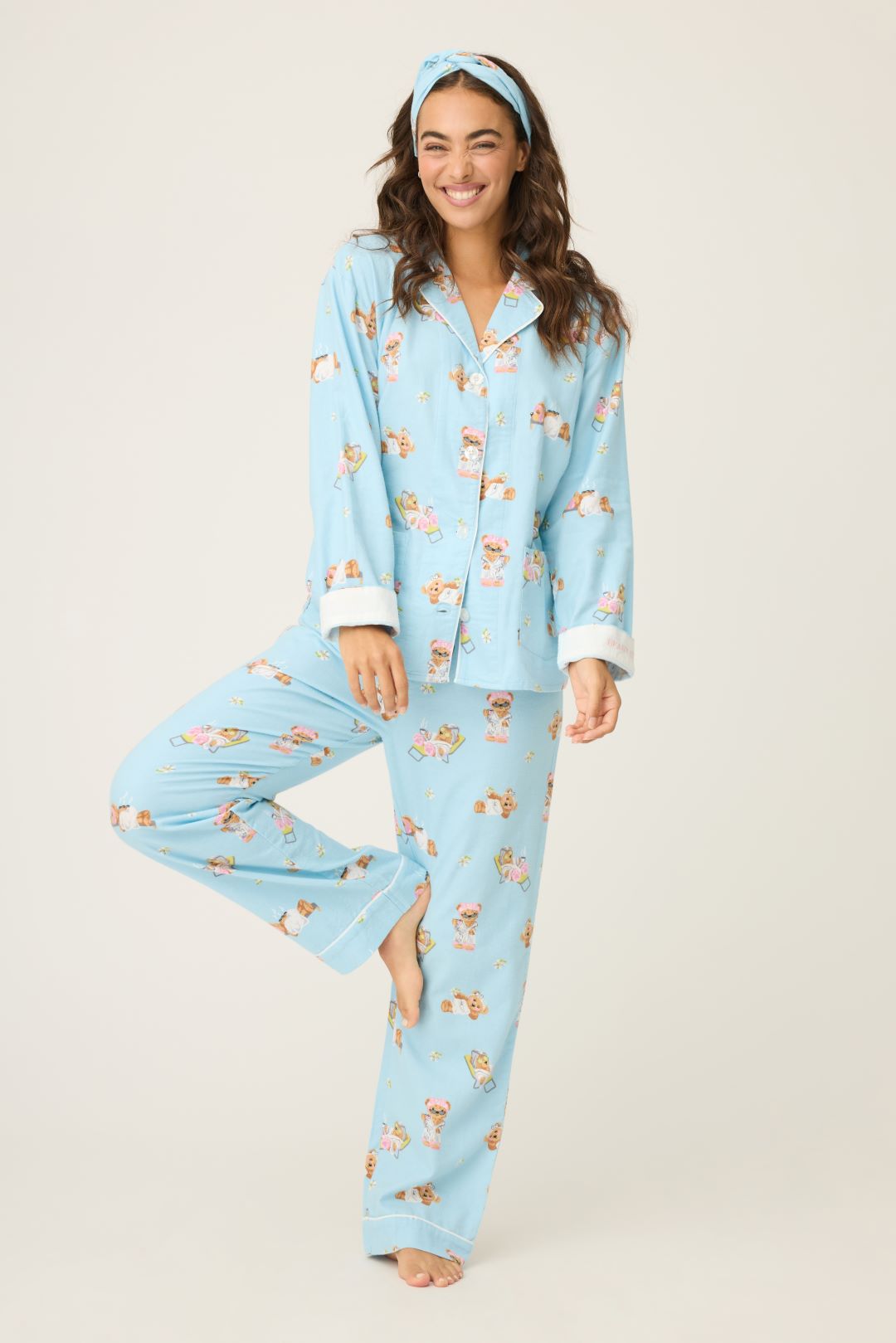 PJ Salvage Beary Cute Flannel PJ