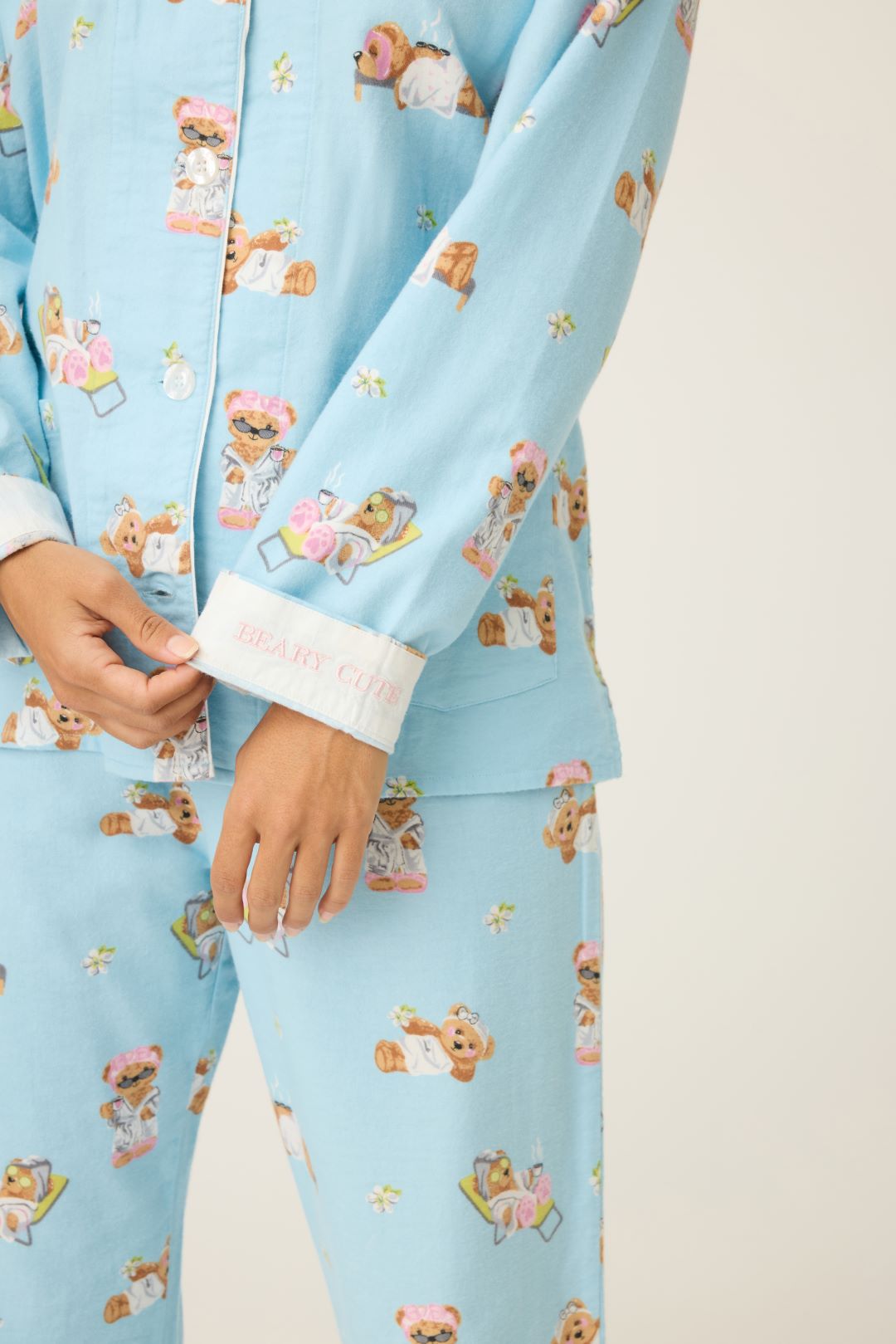 PJ Salvage Beary Cute Flannel PJ