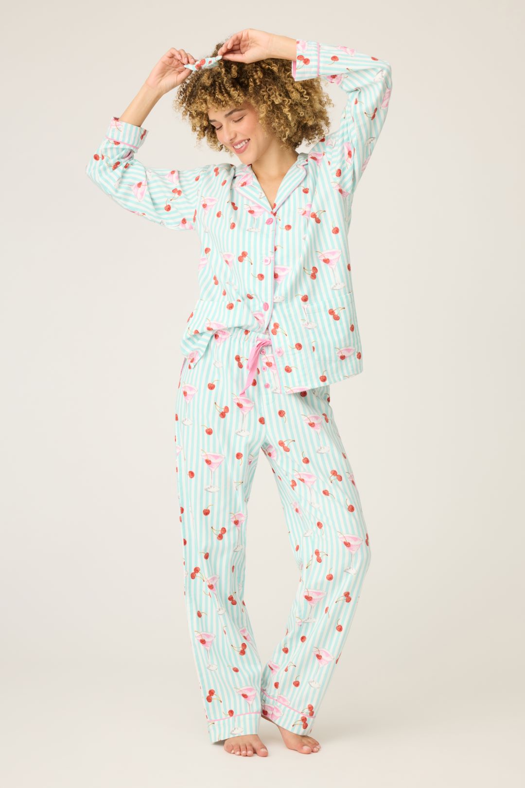 PJ Salvage Ma Cherie Cherry Flannel PJ
