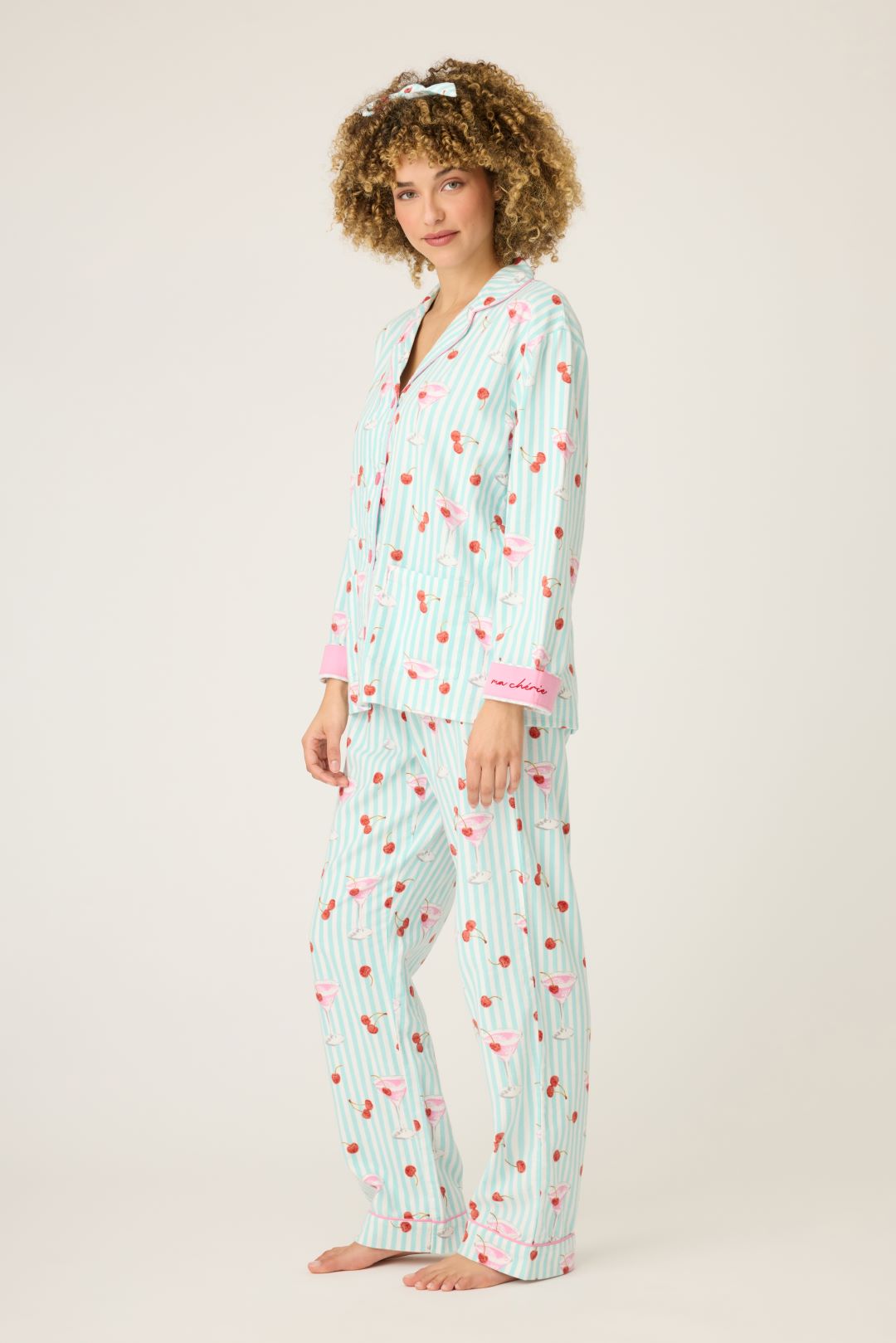 PJ Salvage Ma Cherie Cherry Flannel PJ