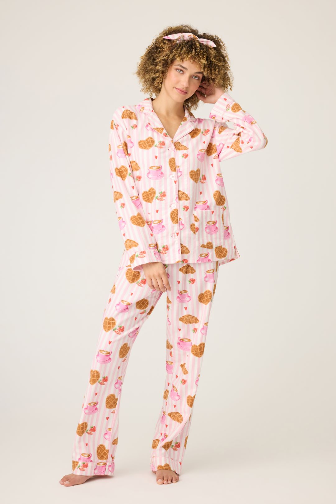 PJ Salvage Brunch Club Breakfast Flannel PJ