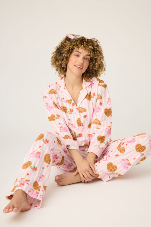 PJ Salvage Brunch Club Breakfast Flannel PJ