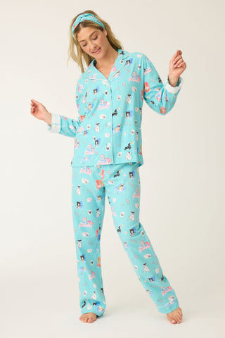PJ Salvage Poker Dogs Flannel PJ