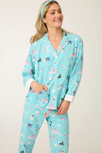 PJ Salvage Poker Dogs Flannel PJ