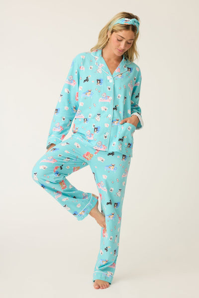 PJ Salvage Poker Dogs Flannel PJ