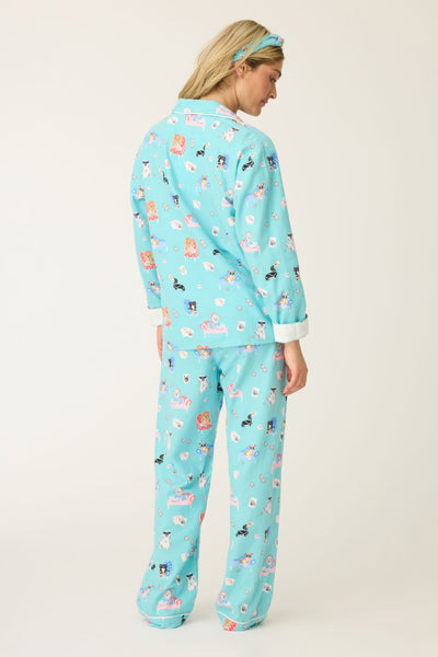 PJ Salvage Poker Dogs Flannel PJ