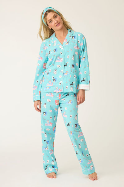 PJ Salvage Poker Dogs Flannel PJ