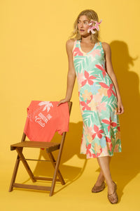 PJ Salvage Coastal Club Sunset Blooms Sleep Dress