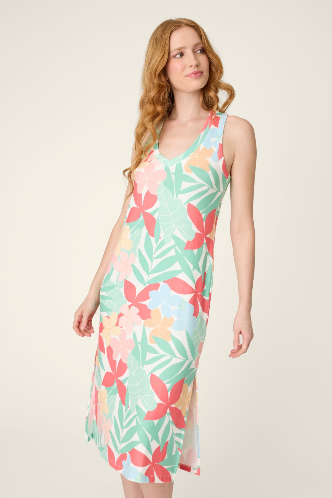 PJ Salvage Coastal Club Sunset Blooms Sleep Dress