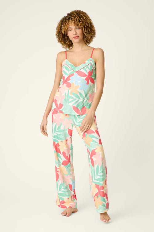 PJ Salvage Coastal Club Sunset Blooms Long PJ Set